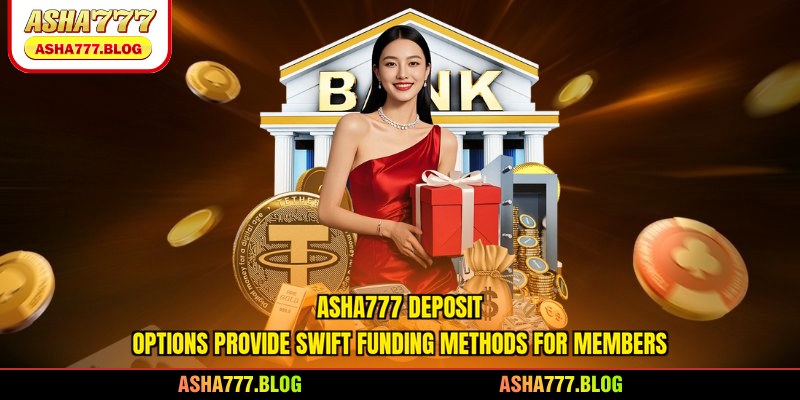 Asha777 deposit options provide swift funding methods for members