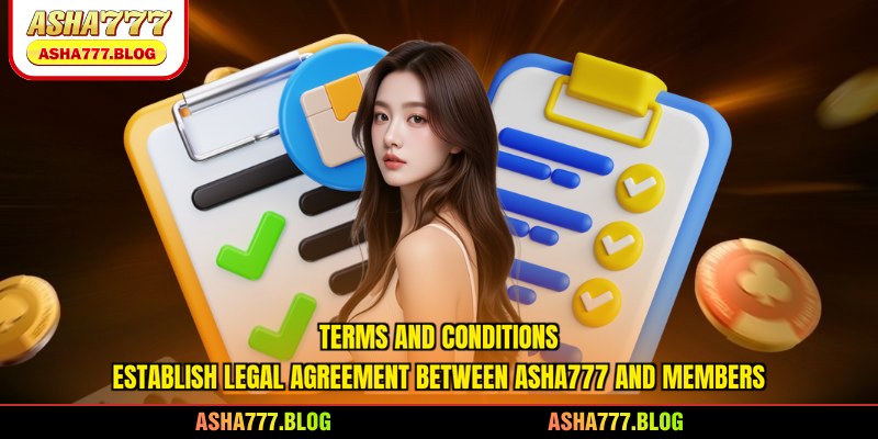 Terms and conditions establish legal agreement between Asha777 and members